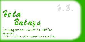 hela balazs business card